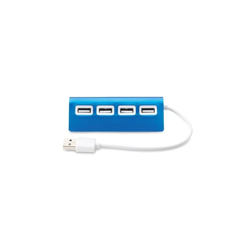 Duplicateur USB 4 Ports Pratique Personnalisé ALUHUB Matières : PET recyclé Couleurs : orange objet promotionnel éco-responsable