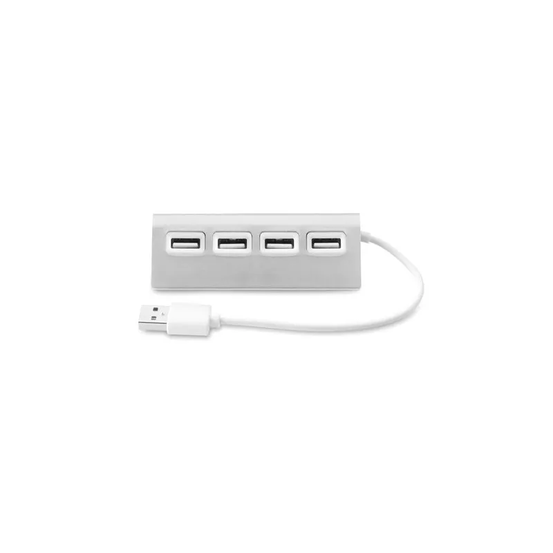 Duplicateur USB 4 Ports Pratique Personnalisé ALUHUB Matières : PET recyclé Couleurs : noir cadeau collaborateur premium