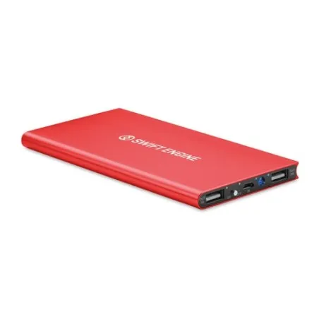 Station de chargement personnalisée 8000mAh POWERFLAT8 Matières : bambou Couleurs : noir personnalisation sur mesure