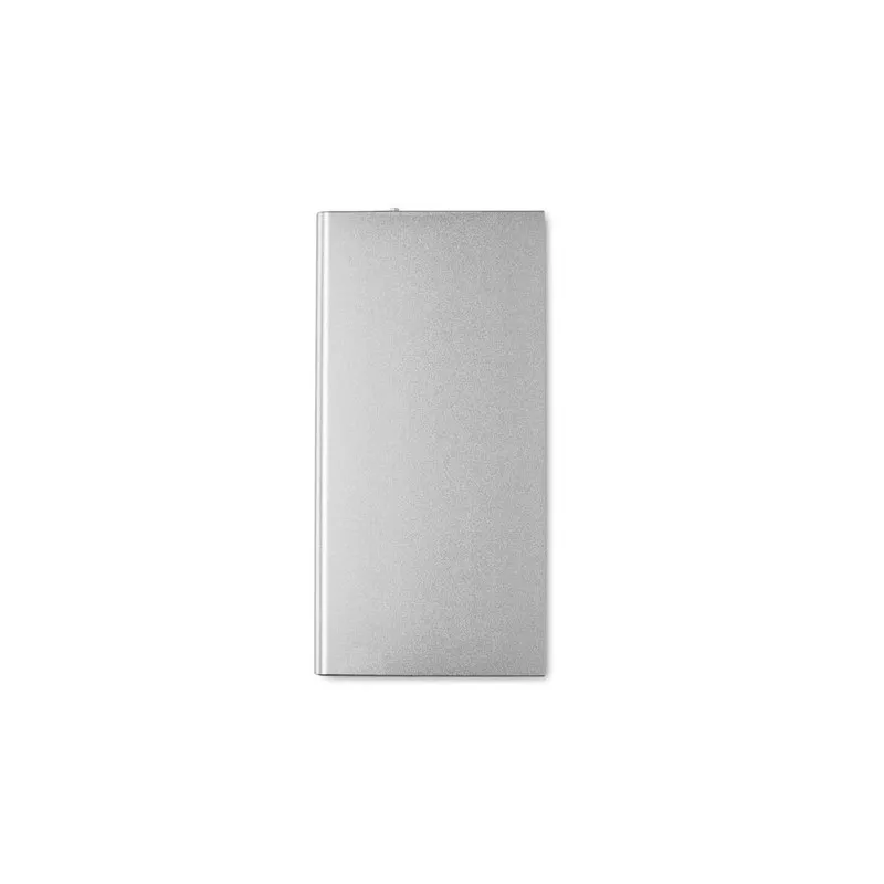 Station de chargement personnalisée 8000mAh POWERFLAT8 Matières : bambou Couleurs : argenté brillant cadeau client original