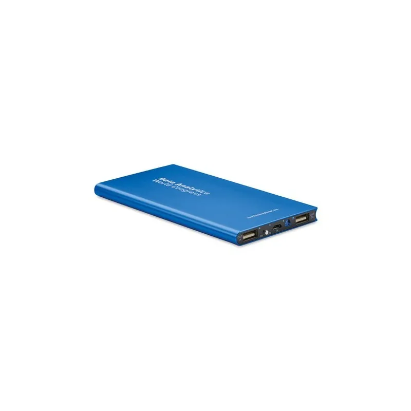 Station de chargement personnalisée 8000mAh POWERFLAT8 Matières : jute Couleurs : rouge marquage couleur éclatante