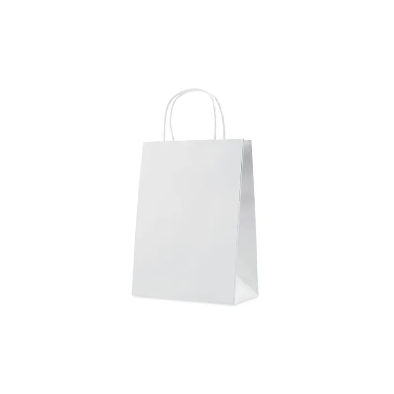Sac cadeau moyen en papier écologique 150 gr/m² personnalisable PAPER MEDIUM Matières : acier inoxydable Couleurs : bleu impress