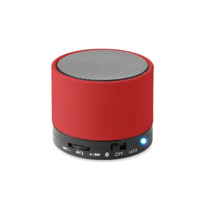 Haut-parleurs sans fil Audio Premium Personnalisés ROUND BASS pas cher Matières : acier inoxydable Couleurs : argenté mat cadeau