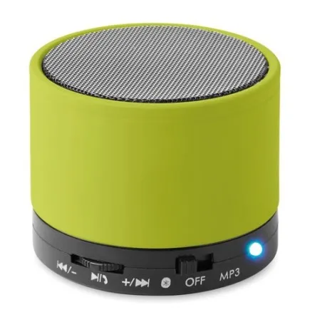 Haut-parleurs sans fil Audio Premium Personnalisés ROUND BASS pas cher Matières : coton recyclé Couleurs : rouge personnalisable