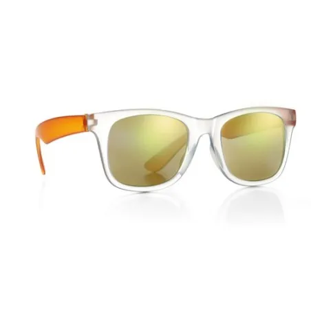 Lunettes de soleil miroir personnalisées - AMERICA TOUCH Matières : bambou Couleurs : bois marquage laser ultra précis