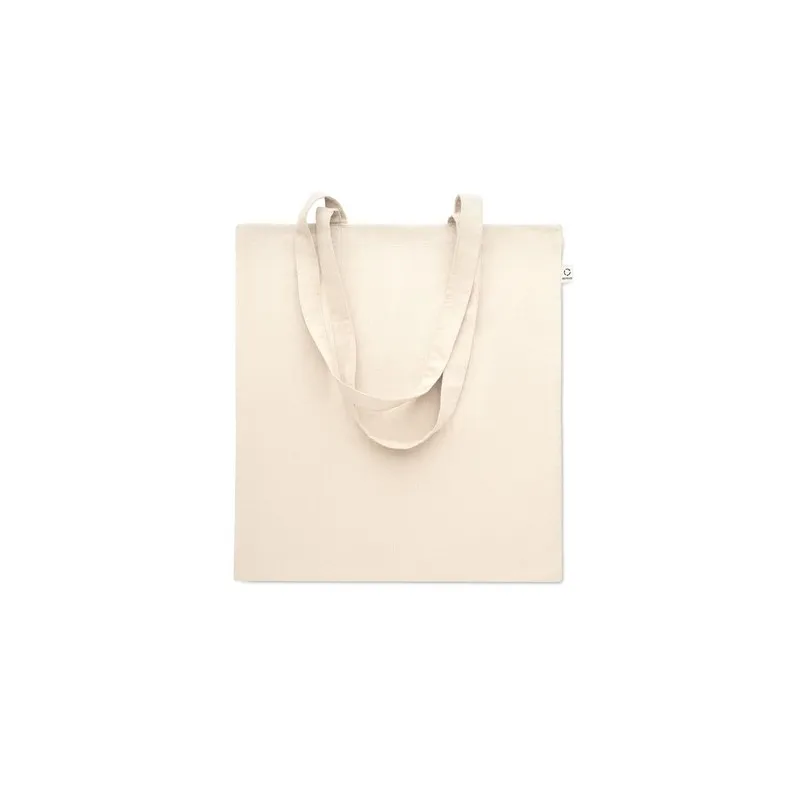Sac shopping écologique en coton recyclé personnalisé VIVEKA Matières : coton biologique Taille textile : XS Couleurs : vert pri