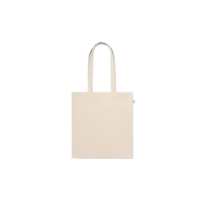 Sac shopping écologique en coton recyclé personnalisé VIVEKA Matières : coton biologique Taille textile : XS Couleurs : vert pri