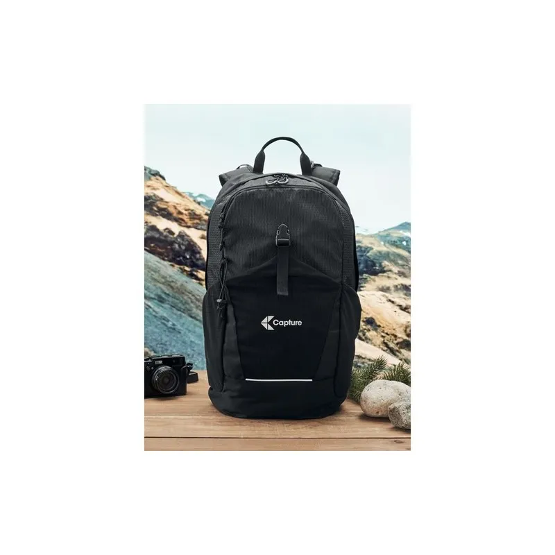 Sac à dos de randonnée personnalisé 18L écologique BAGGA Matières : coton biologique Taille textile : XXL Couleurs : écru marqua