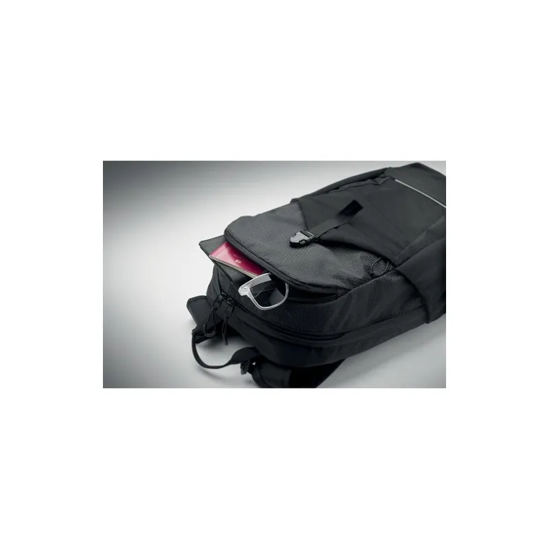 Sac à dos de randonnée personnalisé 18L écologique BAGGA Matières : coton biologique Taille textile : XXL Couleurs : écru impres