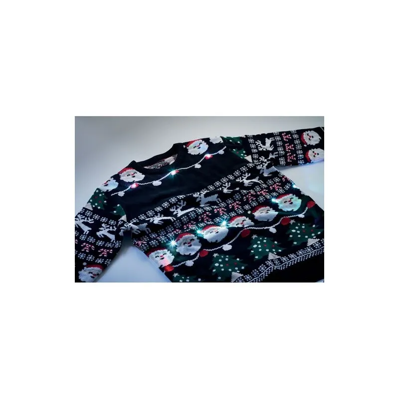Pull LED de Noël L/XL - Brillez en Fête !