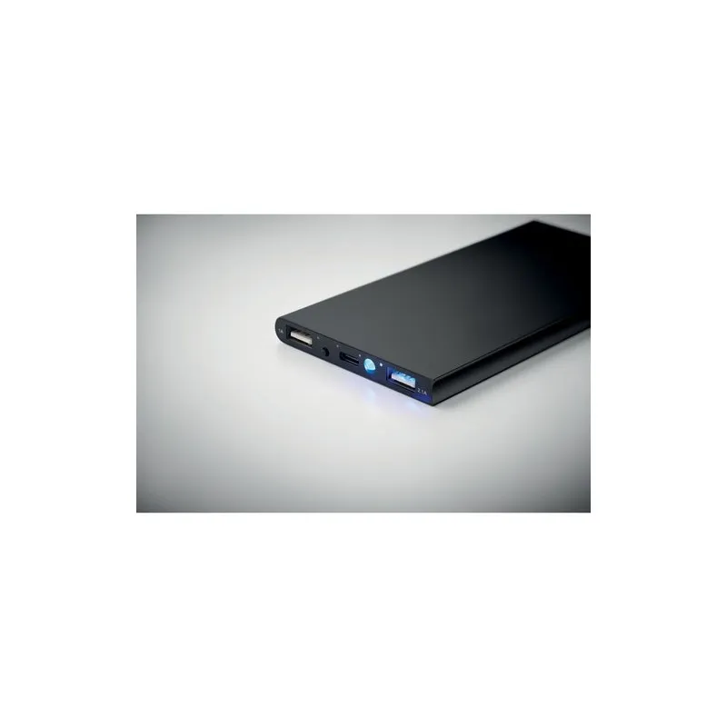 Powerbank écologique 8000 mAh personnalisé POWERFLAT8C Matières : coton biologique Taille textile : XXL Couleurs : corde impress