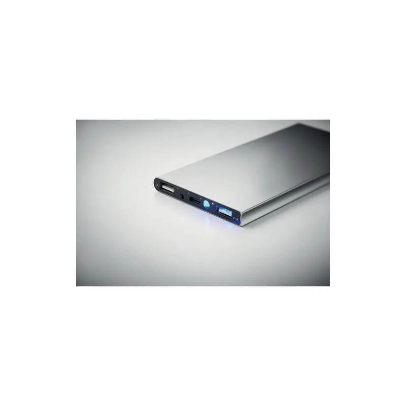 Powerbank écologique 8000 mAh personnalisé POWERFLAT8C Matières : coton biologique Taille textile : XL Couleurs : corde marquage