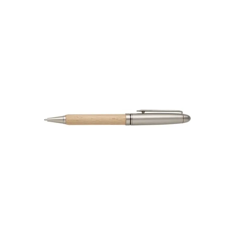 Stylo bille écologique en bois de hêtre personnalisé Tobias - Chic et durable Matières : Synthétique Couleurs : rose personnalis