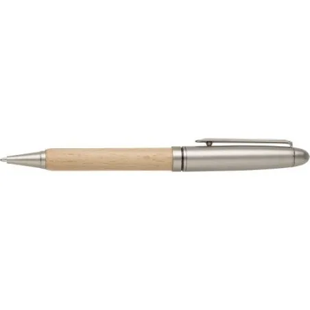 Stylo bille écologique en bois de hêtre personnalisé Tobias - Chic et durable Matières : Synthétique Couleurs : rose personnalis