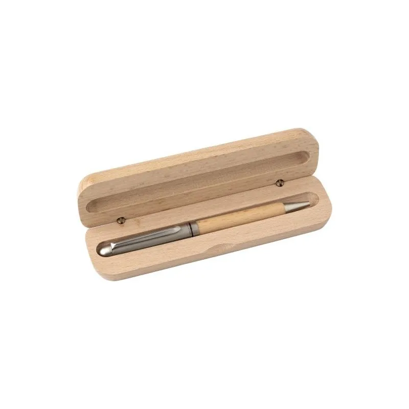 Stylo bille écologique en bois de hêtre personnalisé Tobias - Chic et durable Matières : Synthétique Couleurs : rose goodies pub