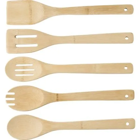 Spatules personnalisées en bambou écologiques - Benny Matières : acier inoxydable Couleurs : noir personnalisable avec votre log