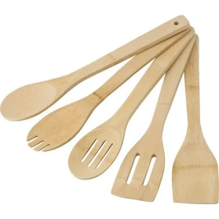 Spatules personnalisées en bambou écologiques - Benny Matières : acier inoxydable Couleurs : noir cadeau entreprise pas cher
