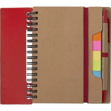 Carnet à spirale écologique en papier recyclé - Angela Matières : polyester Couleurs : blanc personnalisable avec votre logo