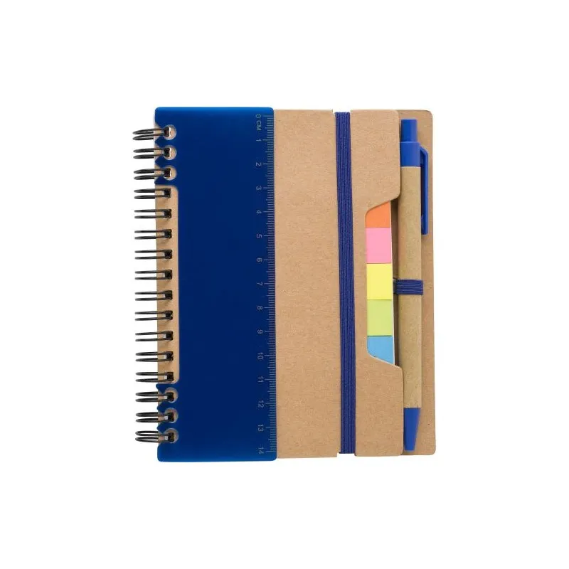 Carnet à spirale écologique en papier recyclé - Angela Matières : coton Couleurs : gris objet promotionnel éco-responsable