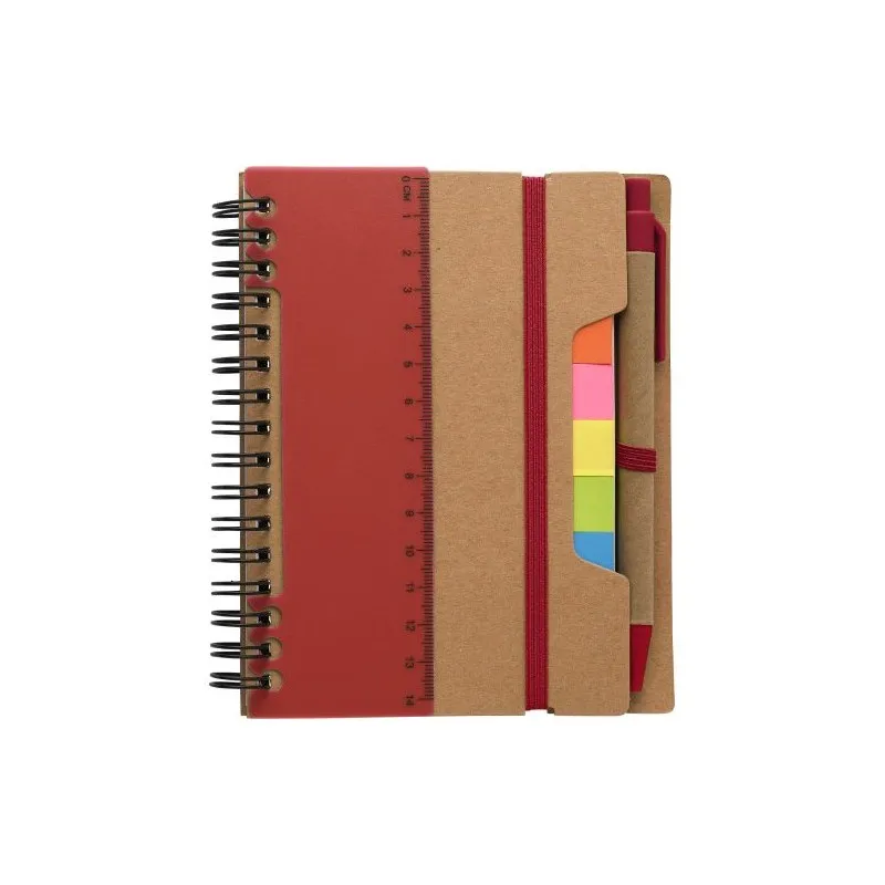 Carnet à spirale écologique en papier recyclé - Angela Matières : coton Couleurs : gris cadeau entreprise pas cher