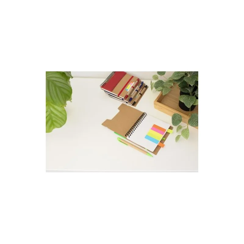 Carnet à spirale écologique en papier recyclé - Angela Matières : coton Couleurs : gris accessoire événementiel unique