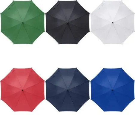 Parapluie personnalisé en polyester 170T - Barry Matières : ABS Couleurs : rouge objet promotionnel éco-responsable