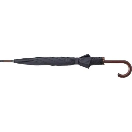 Parapluie personnalisé en polyester 170T - Barry Matières : aluminium recyclé  Couleurs : noir cadeau client original