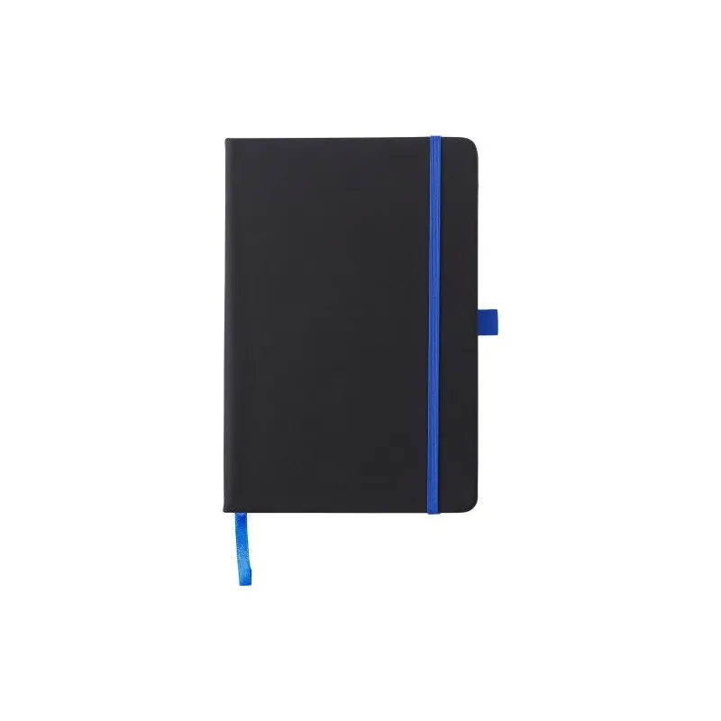 Carnet A5 personnalisé en PU - Charlene, idéal pour le bureau à petit prix Matières : aluminium recyclé  Couleurs : bleu marine 