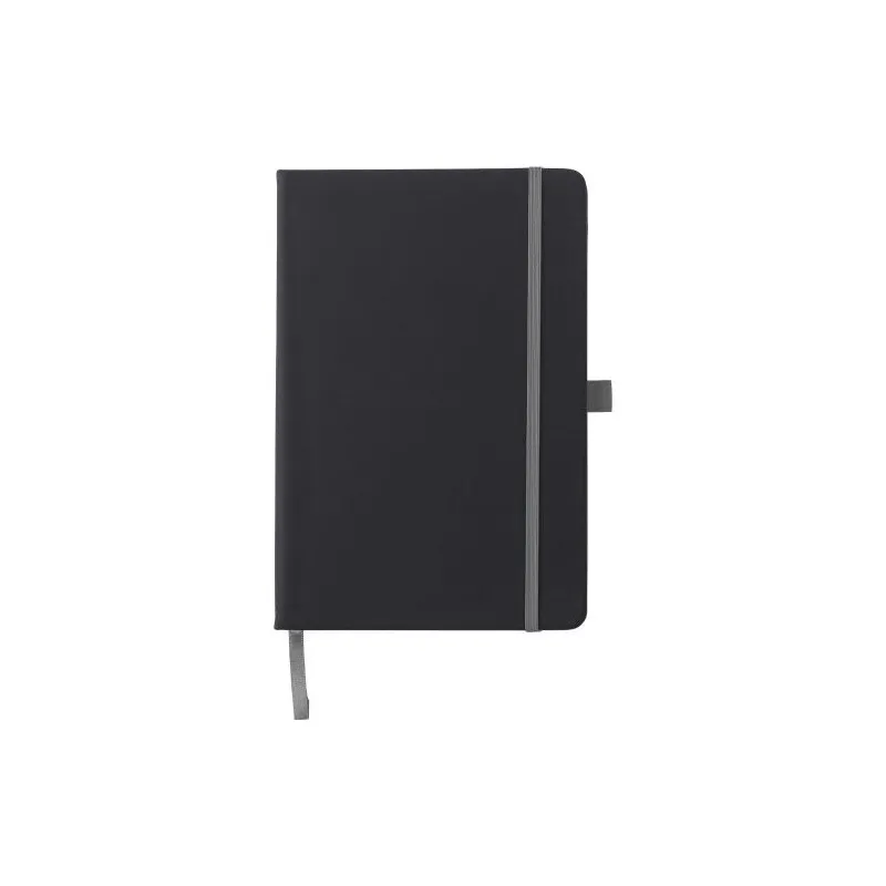 Carnet A5 personnalisé en PU - Charlene, idéal pour le bureau à petit prix Matières : aluminium recyclé  Couleurs : noir