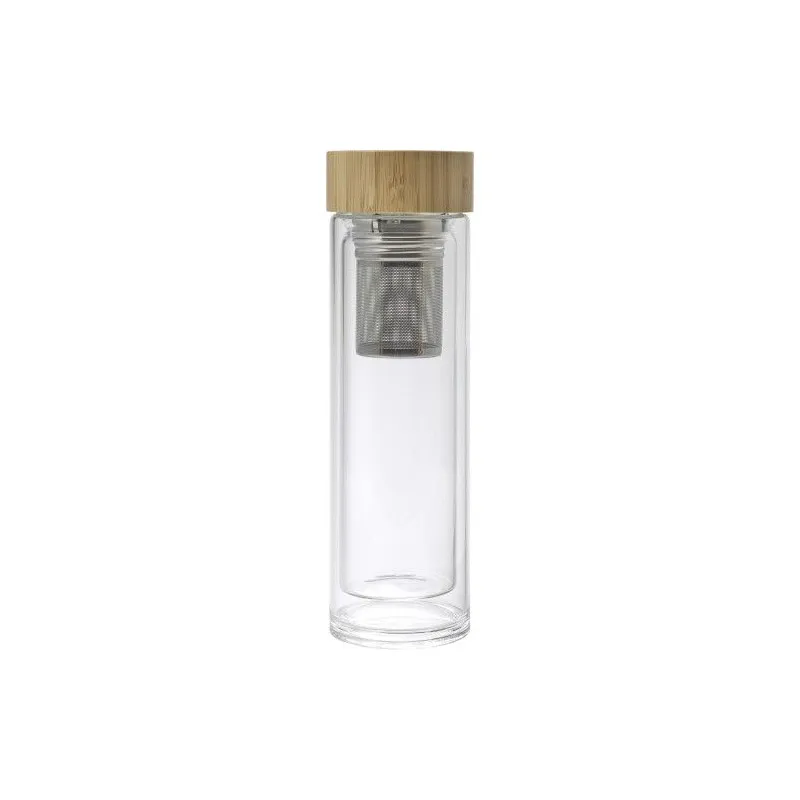 Bouteille isotherme personnalisée en verre de 420 ml Vicente Matières : aluminium recyclé&nbsp; Couleurs : blanc