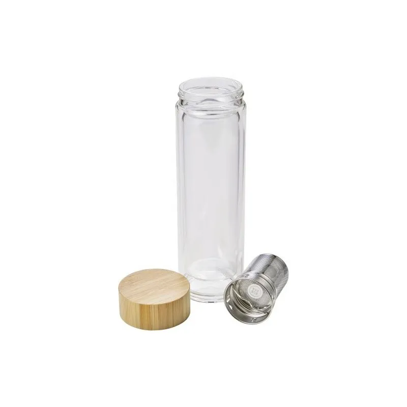 Bouteille isotherme personnalisée en verre de 420 ml Vicente Matières : aluminium recyclé&nbsp; Couleurs : blanc cadeau entreprise pa