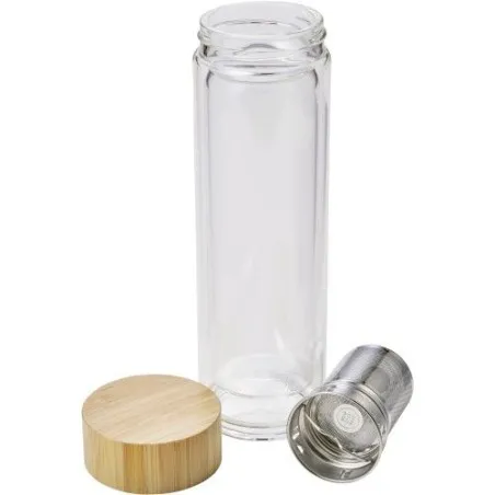 Bouteille isotherme personnalisée en verre de 420 ml Vicente Matières : aluminium recyclé&nbsp; Couleurs : blanc cadeau entreprise pa