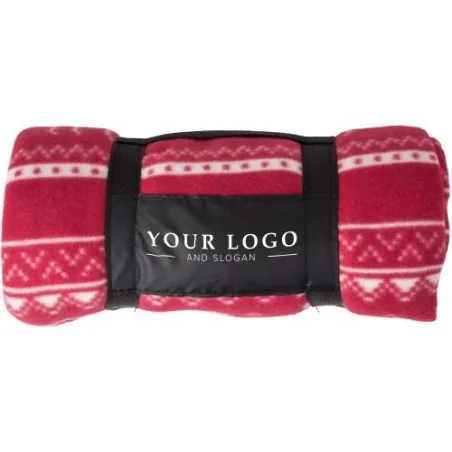 Plaid polaire écologique 180 g/m² Jane Matières : coton organique Taille textile : S Couleurs : bleu goodies publicitaire événem