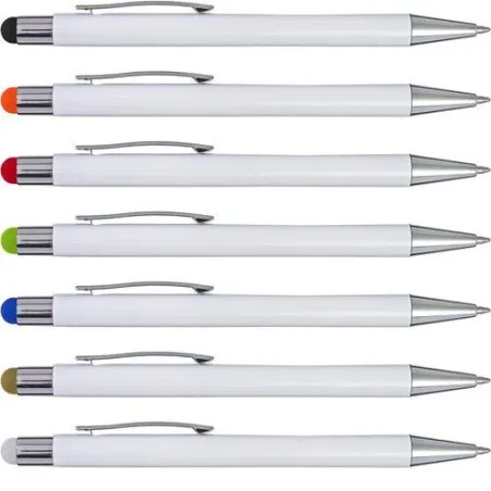 Stylo bille personnalisable en ABS et aluminium - Lise Matières : coton organique Taille textile : XS Couleurs : bleu cadeau ent