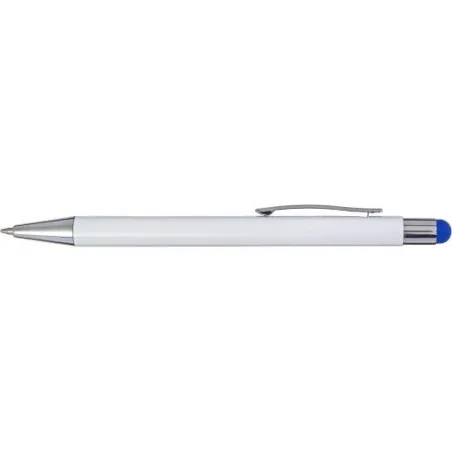 Stylo bille personnalisable en ABS et aluminium - Lise Matières : coton organique Taille textile : XS Couleurs : bleu impression