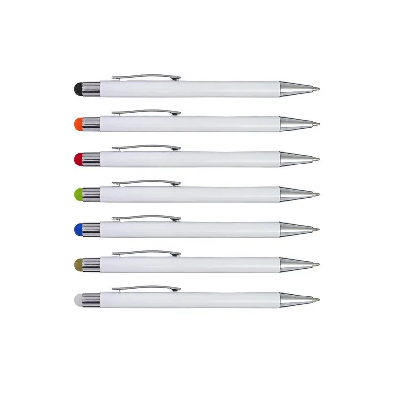 Stylo bille personnalisable en ABS et aluminium - Lise Matières : coton organique Taille textile : XXL Couleurs : bleu goodies p