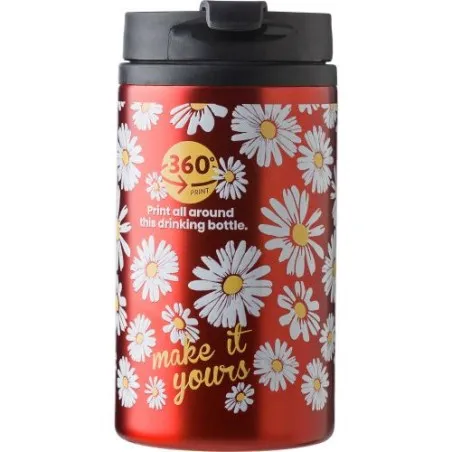 Mug isotherme en acier inoxydable personnalisé et pratique Gisela Matières : coton organique Taille textile : S Couleurs : blanc