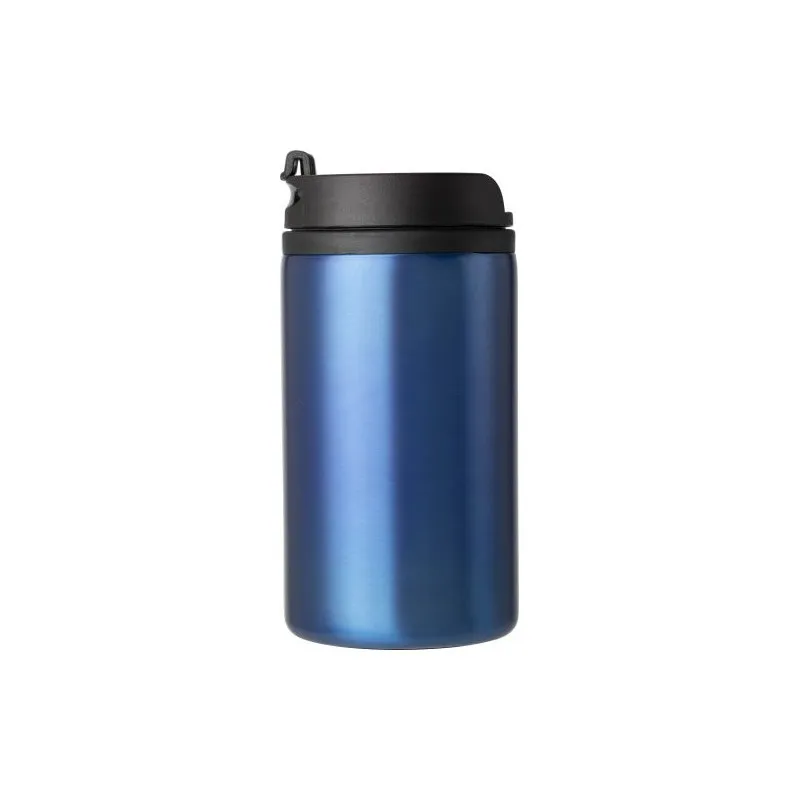 Mug isotherme en acier inoxydable personnalisé et pratique Gisela Matières : coton organique Taille textile : S Couleurs : bleu 