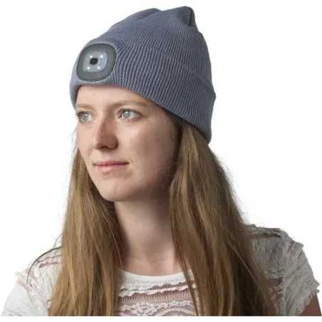 Bonnet acrylique personnalisé avec lampe COB - Vivian, idéal pour offrir à petit prix Matières : coton organique Taille textile 
