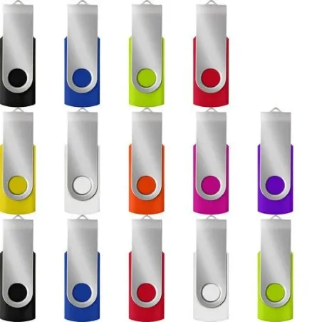 Clé USB personnalisée Twist 2.0 - 16 Go ou 32 Go | Lex Matières : polyester Taille textile : XL Couleurs : vert bouteille marqua