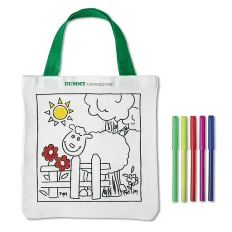 Sac à colorier en coton personnalisable - MATEUSZ Matières : bambou Couleurs : bois goodies publicitaire événementiel