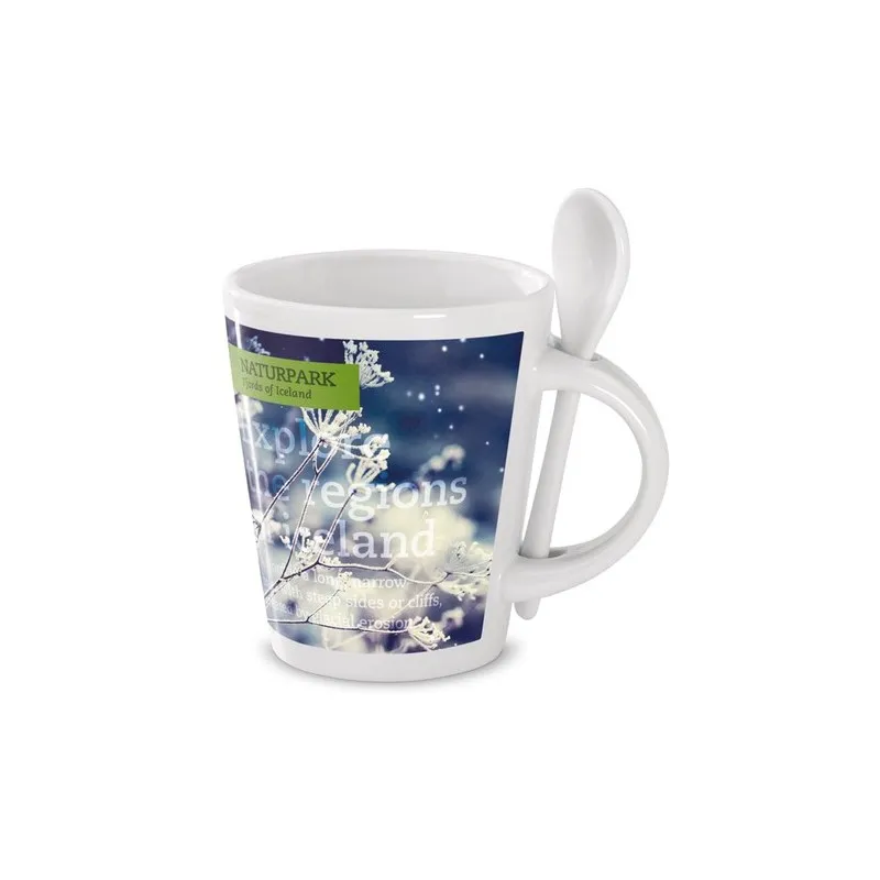 Mug Personnalisé de Sublimation Écologique - SUBLIMKONIK Matières : métal Couleurs : noir personnalisable avec votre logo