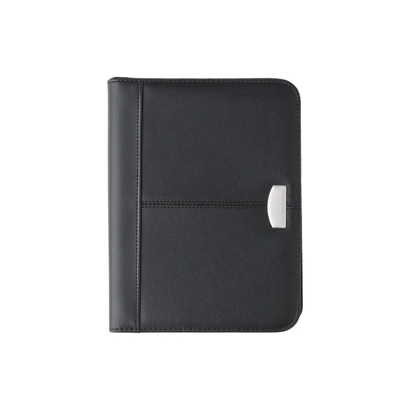 Conférencier zippé A5 en cuir reconstitué personnalisé - Rosa Matières : polyester Taille textile : S Couleurs : bleu personnali