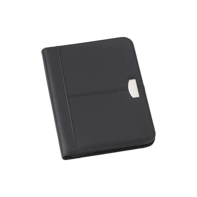 Conférencier zippé A5 en cuir reconstitué personnalisé - Rosa Matières : polyester Taille textile : S Couleurs : bleu goodies pu