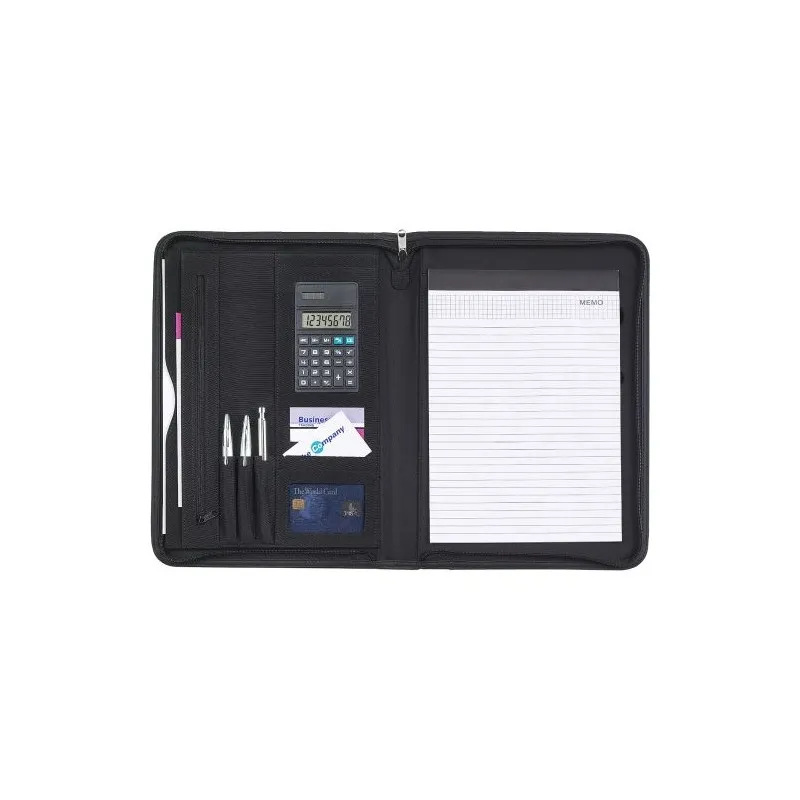 Conférencier A4 Zippé en Microfibre Rianna