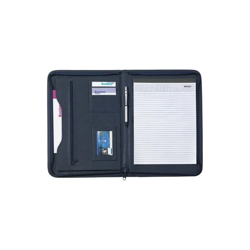 Conférencier zippé A4 en PVC personnalisé Katelyn Matières : polyester Taille textile : XS Couleurs : blanc impression haute déf