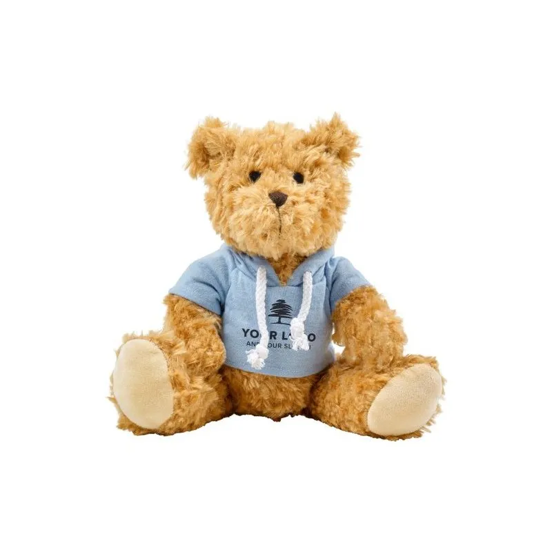 Peluche écologique en cadeau d'entreprise avec sweet Monty Matières : polaire Couleurs : bleu marine personnalisable avec votre 