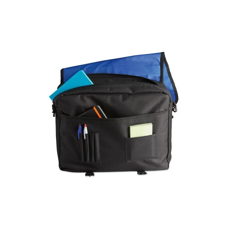 Porte-documents Personnalisé Écologique - Sacoche Publicitaire FLAPA Matières : PET recyclé Couleurs : bleu royal marquage laser