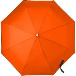 Parapluie pliable personnalisé en cadeau publicitaire Jamelia Matières : liège Couleurs : orange