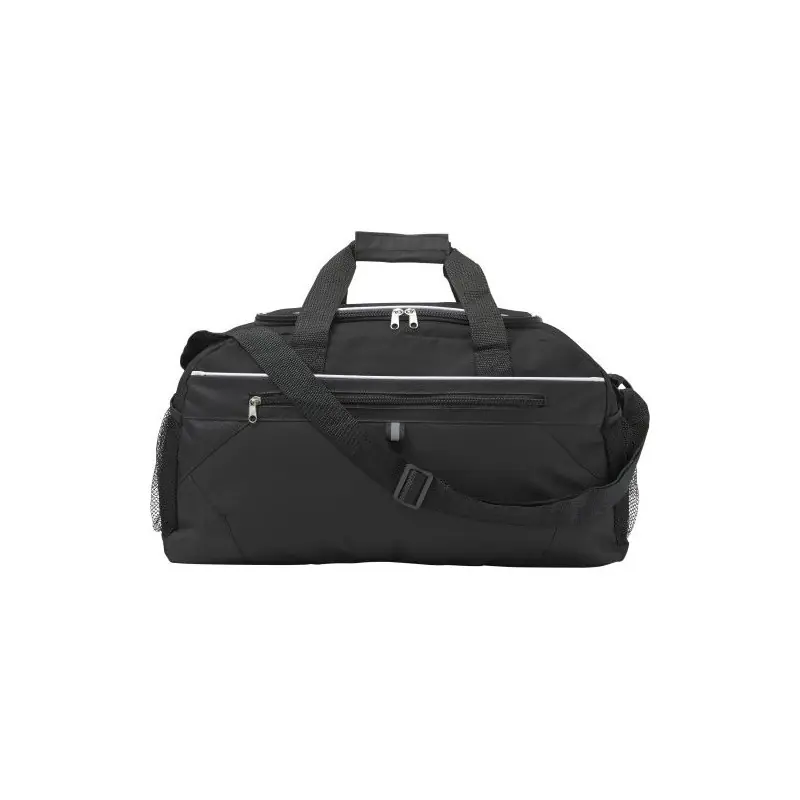 Sac de sport personnalisé en polyester idéal pour vos loisirs - Daphne Matières : aluminium Couleurs : blanc